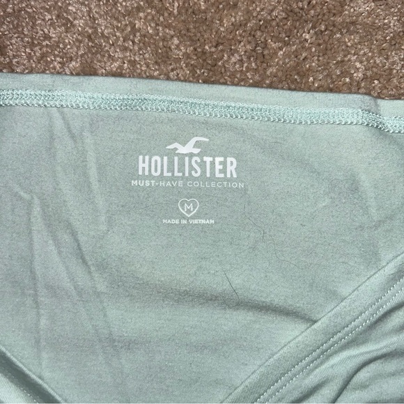 Hollister Mint Green Scrunched Tie Crop Top - Picture 6 of 7